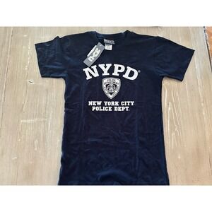 Official Licensed NYPD New York City Police Department Navy Blue TShirt S